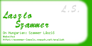 laszlo szammer business card